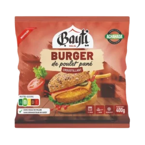 Burger de poulet pané